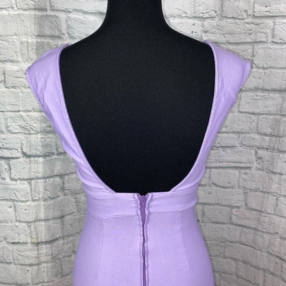 Solemio scoopneck bodycon sleeveless dress purple small women - Picture 6 of 11